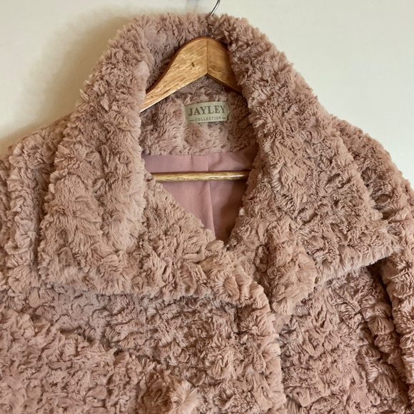 Jayley Collection Women’s Faux Fur pink Teddy Balletcore Jacket Medium - Picture 2 of 6